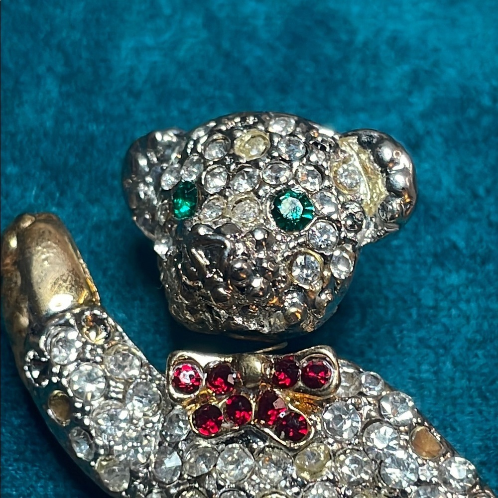 Crystal Teddy Bear Brooch - Picture 3 of 8